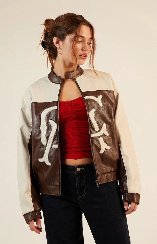 PacSun Faux Leather Oversized Moto Jacket 2