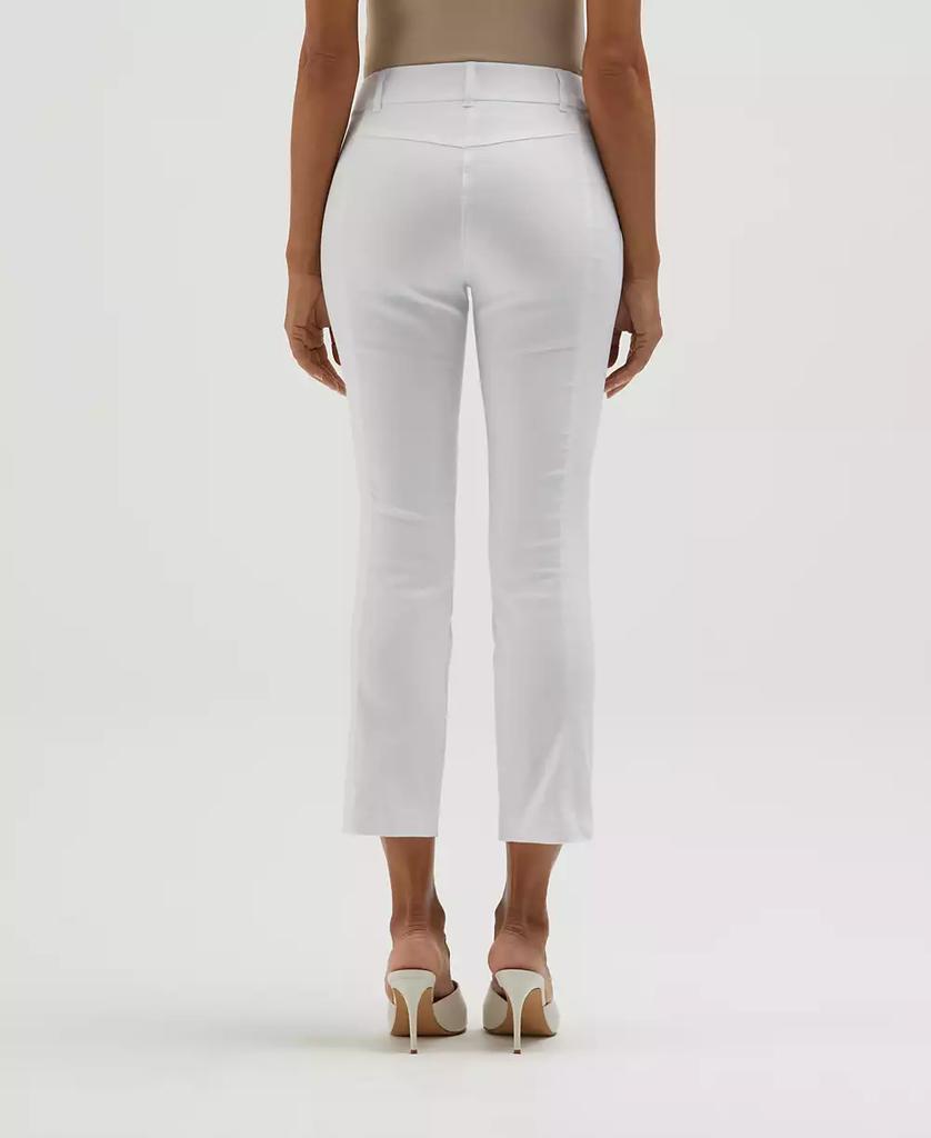 Rafaella Petite Satin Luxe Straight Leg Crop Pull On Pants