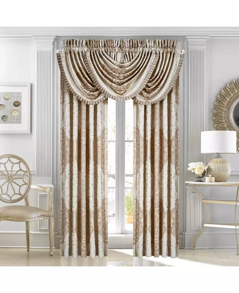 J Queen New York La Scala Waterfall Window Valance, 33" x 49" 1