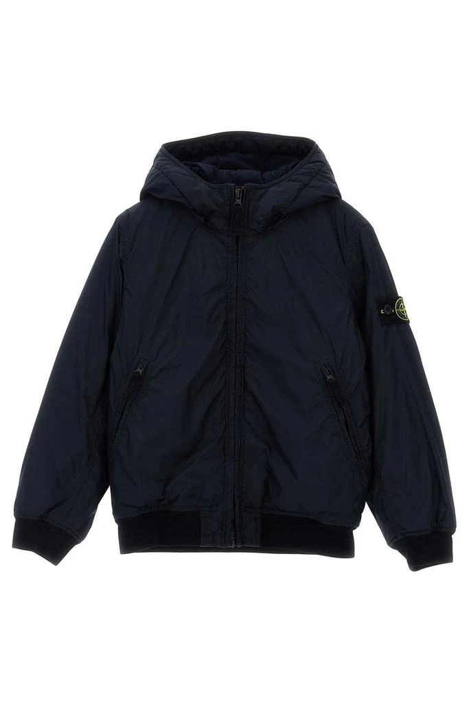 Stone Island Junior Stone Island Junior Logo Badge Hooded Jacket 1