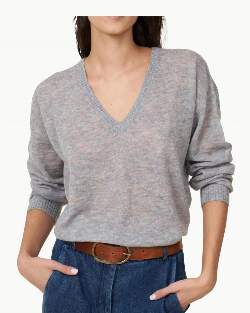 Hartford Mixine Woman Knit Pullover Sweater In Grey 1
