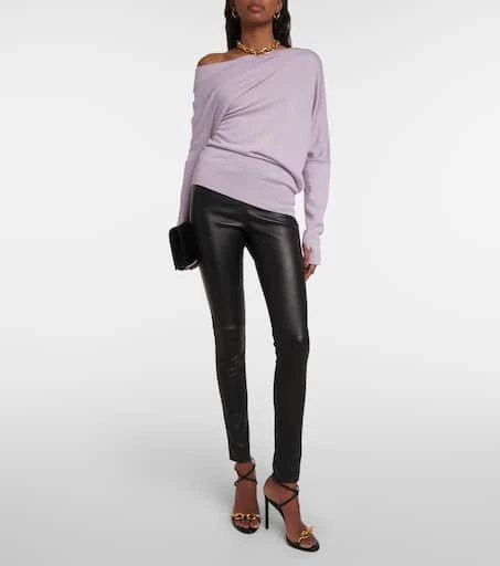 Tom Ford Off-shoulder cashmere and silk sweater 2