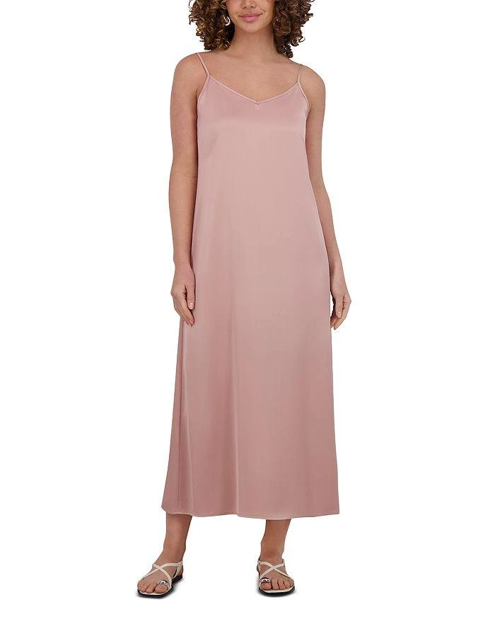 Point Satin A Line Slip Dress 1