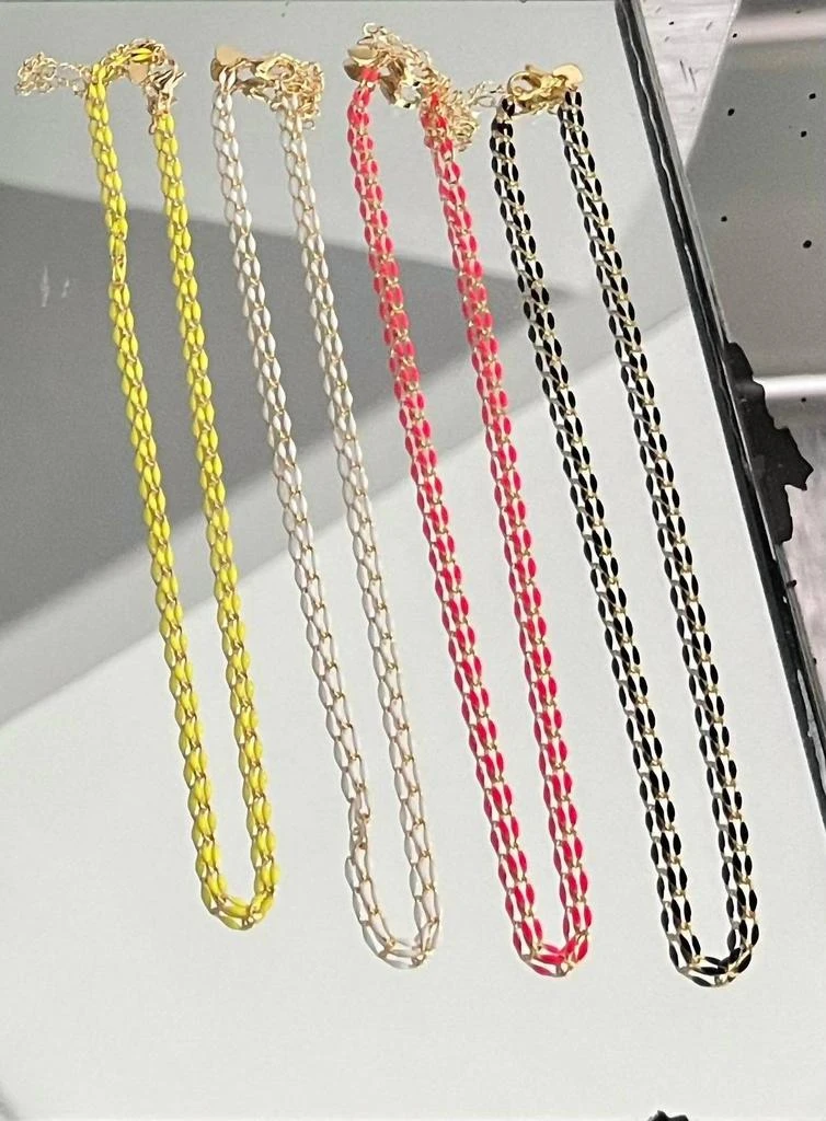 OMG BLINGS Omg Blings - Women
s Dainty Enamel Chain Choker 2