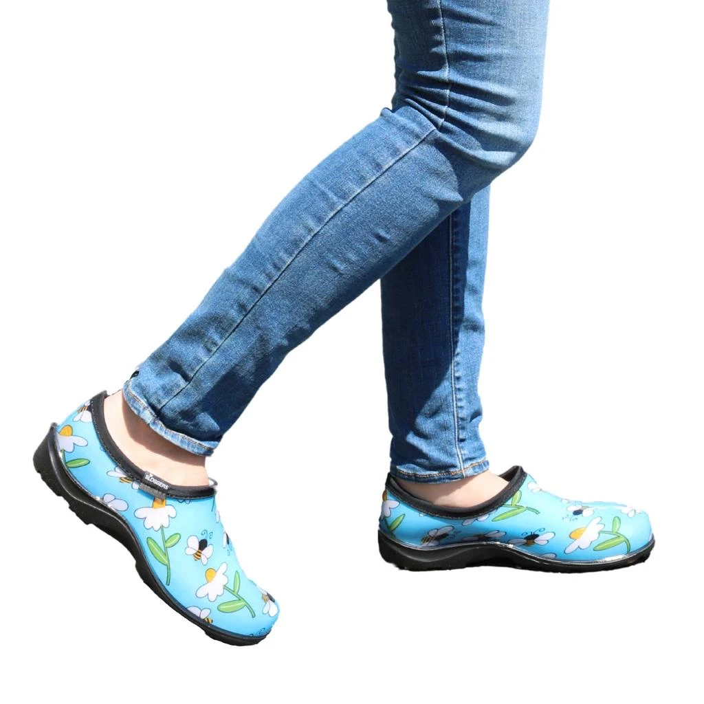 Sloggers Women's Bumble Bee and Flower Print Rain and Garden Shoes 5