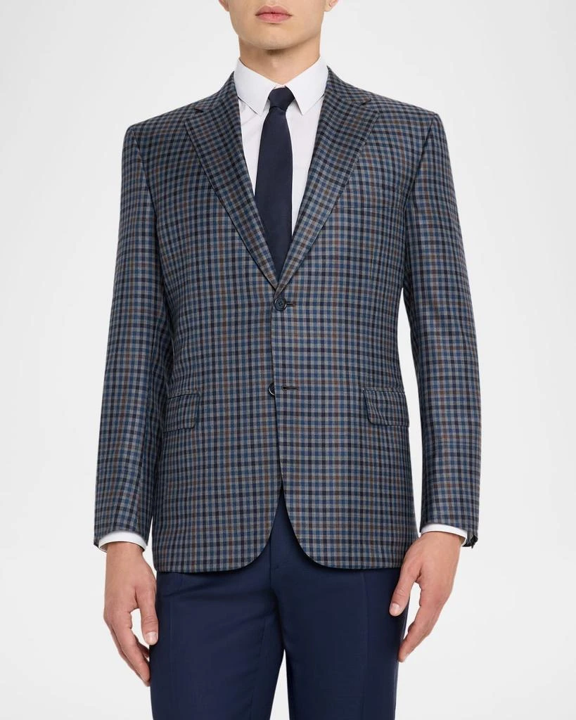Brioni Men's Multi-Check Wool Single-Breasted Sport Coat 4