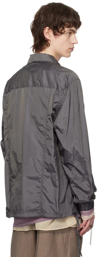 Dries Van Noten Gray Half-Zip Shirt 3