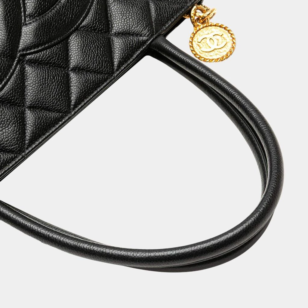 Chanel Chanel Black Caviar Leather Medallion Tote Bag 9
