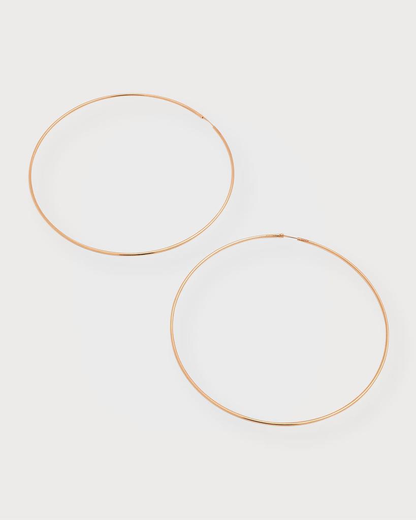 Ginette NY Jumbo Circle Rose Gold Hoop Earrings