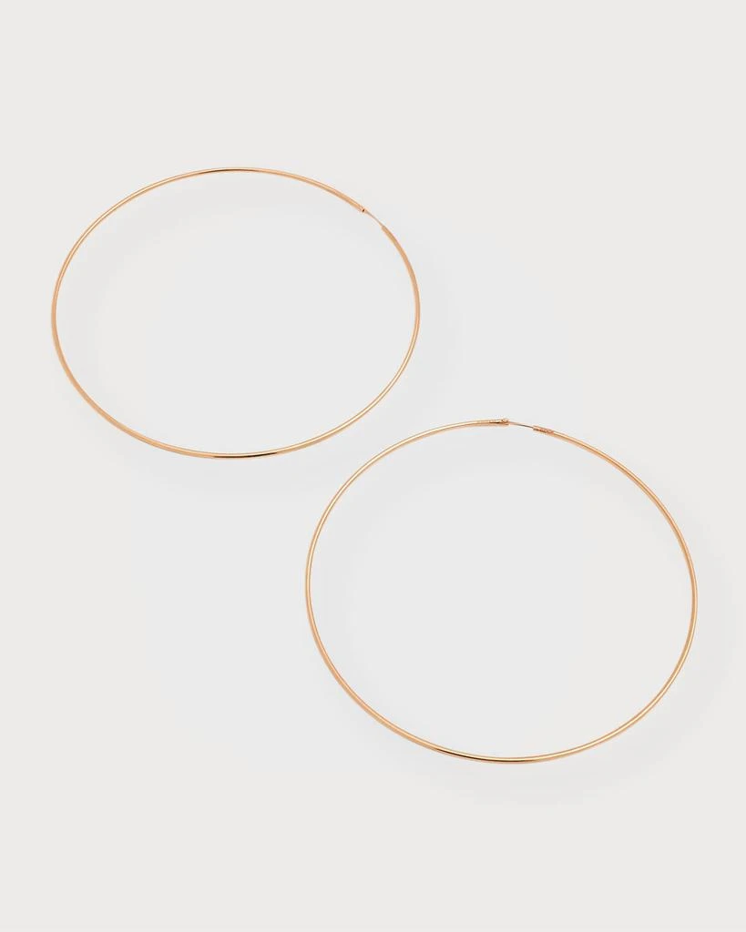 Ginette NY Jumbo Circle Rose Gold Hoop Earrings 2