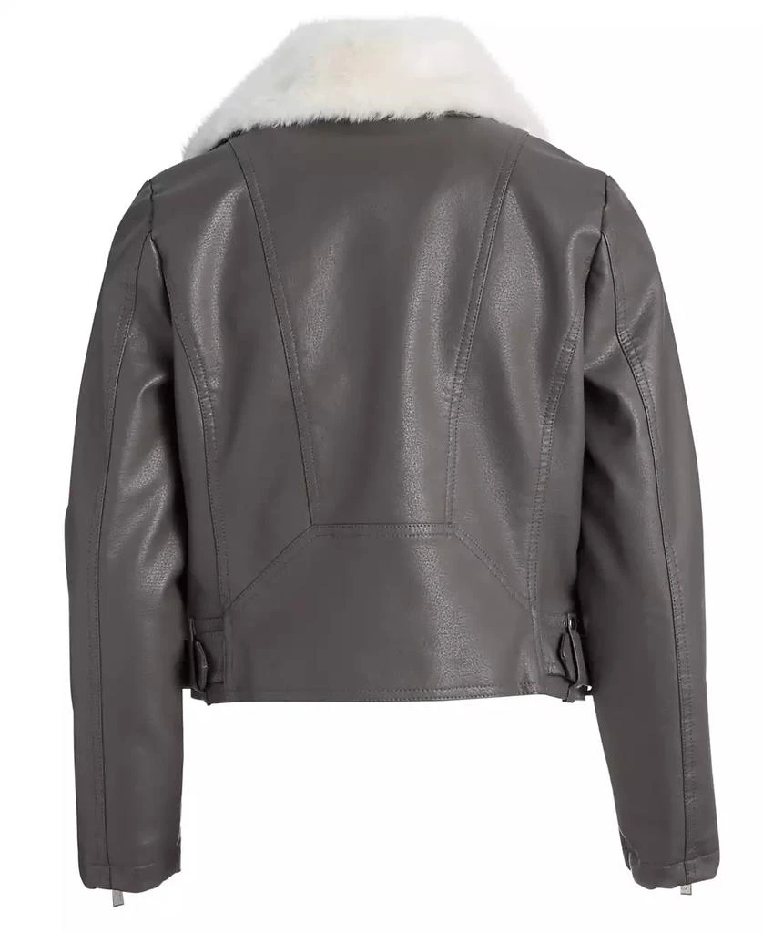 Jou Jou Little & Big Girls Faux-Fur-Collar Moto Jacket 2
