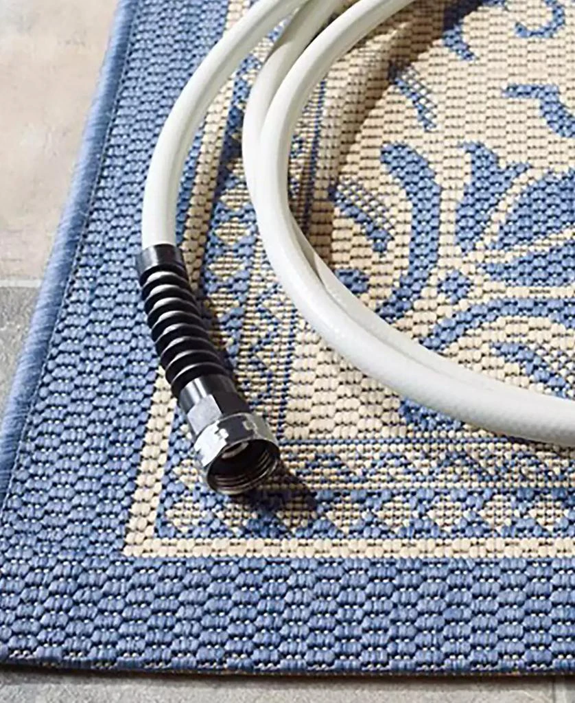 Safavieh Courtyard Natural and Blue Area Rug Collection 2