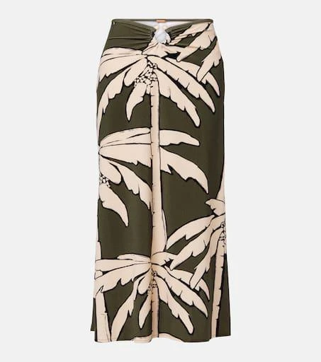 JOHANNA ORTIZ Printed gathered terry maxi skirt 1