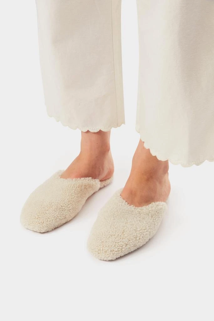 Sleeper Shearling Slippers in Cream 2