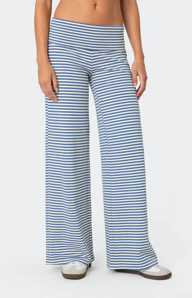 Edikted Lilah Striped Fold Over Pants 2