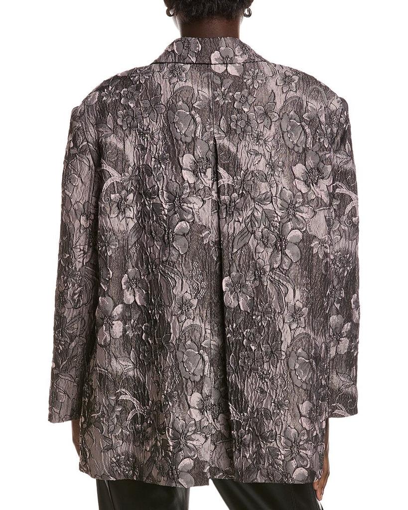 Ganni Rippled Jacquard Oversized Blazer