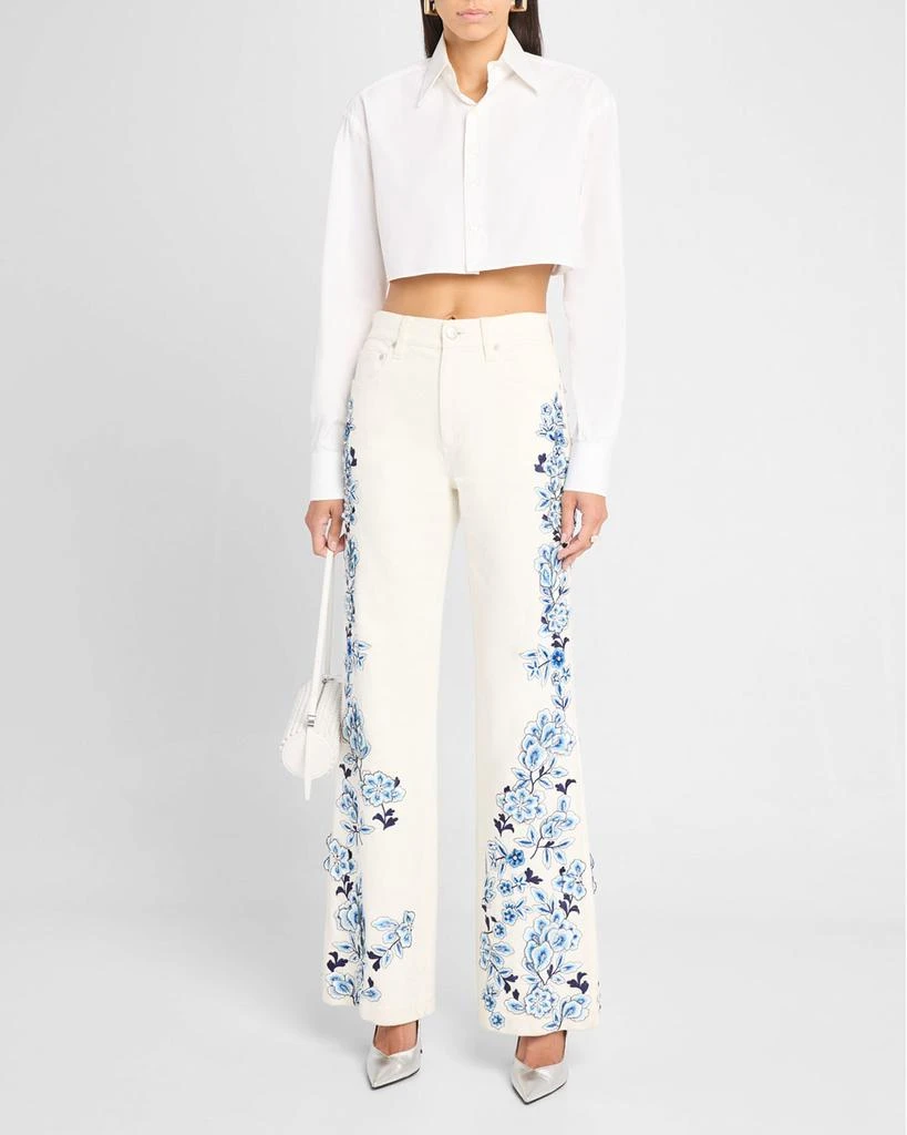 Alice + Olivia Weezy Embroidered Jeans 2