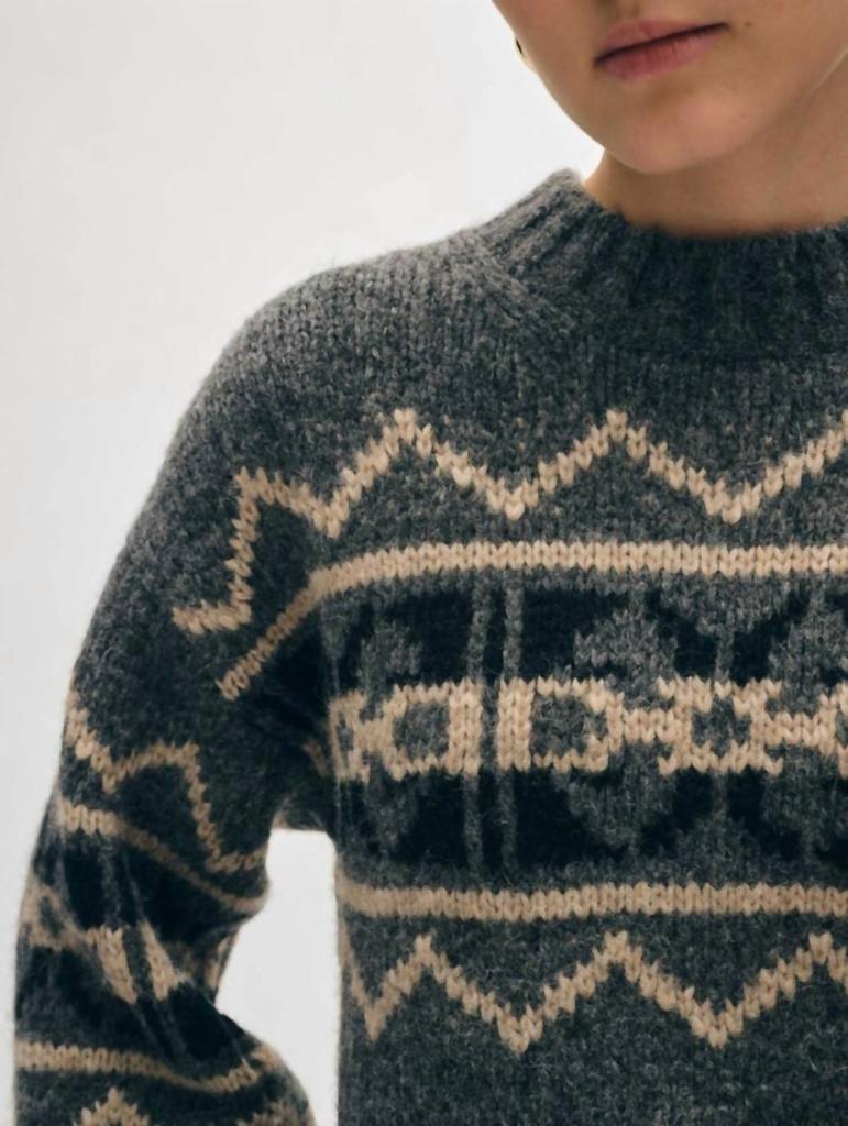 White + Warren White + Warren - Plush Alpaca Blend Fair Isle Crewneck Sweater