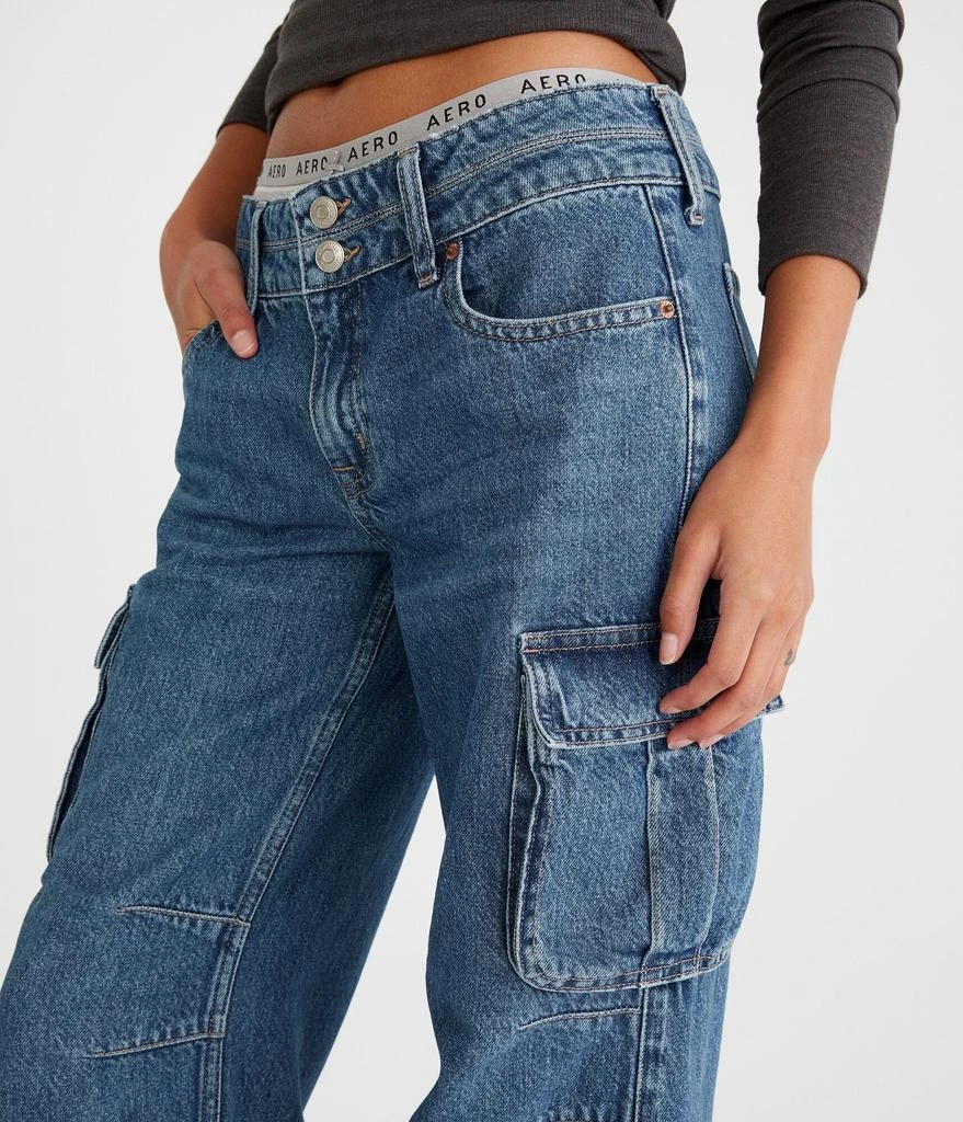 Aeropostale Low-Rise Baggy Wide Leg Cargo Jean 2