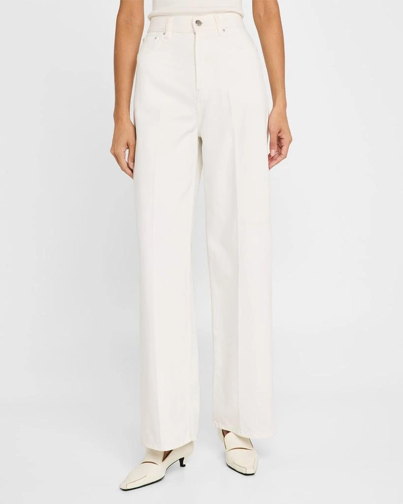 Totême High-Rise Straight-Leg Press-Creased Denim Jeans 3