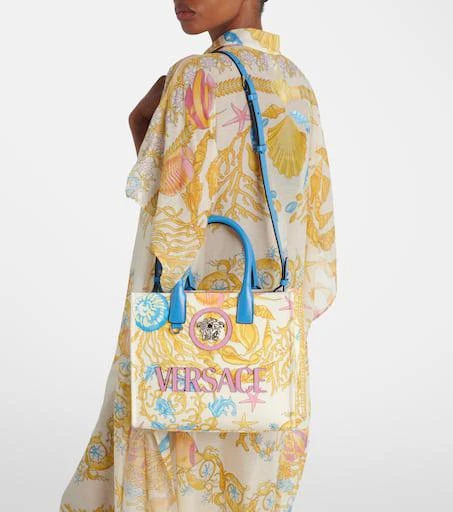 Versace La Medusa Small printed canvas tote bag 6