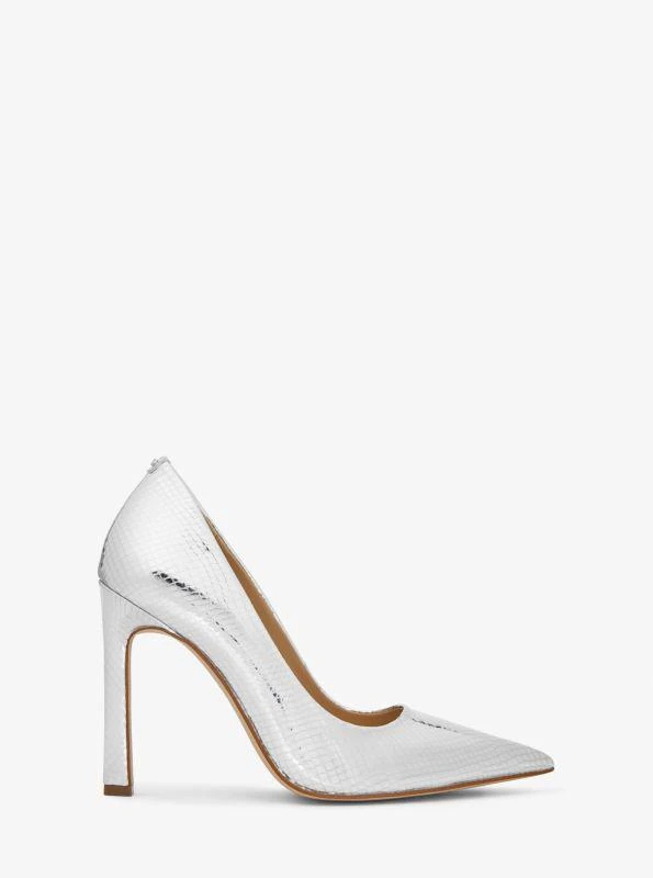 michael_kors Amara Metallic Snake Embossed Leather Pump 2