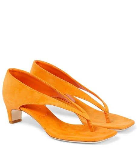 Christopher Esber Suede thong sandals 1