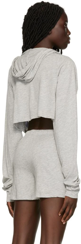 ÉTERNE Gray Raglan Cropped Hoodie 3