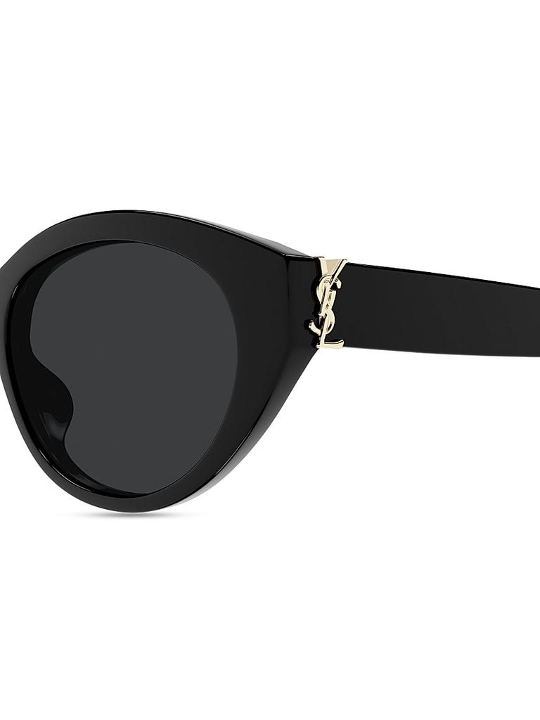 Yves Saint Laurent Monogram Hinge 54MM Round Sunglasses