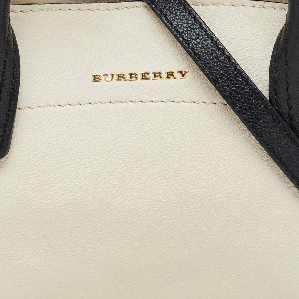 Burberry Burberry OffWhite/Black Leather Milton Satchel 5