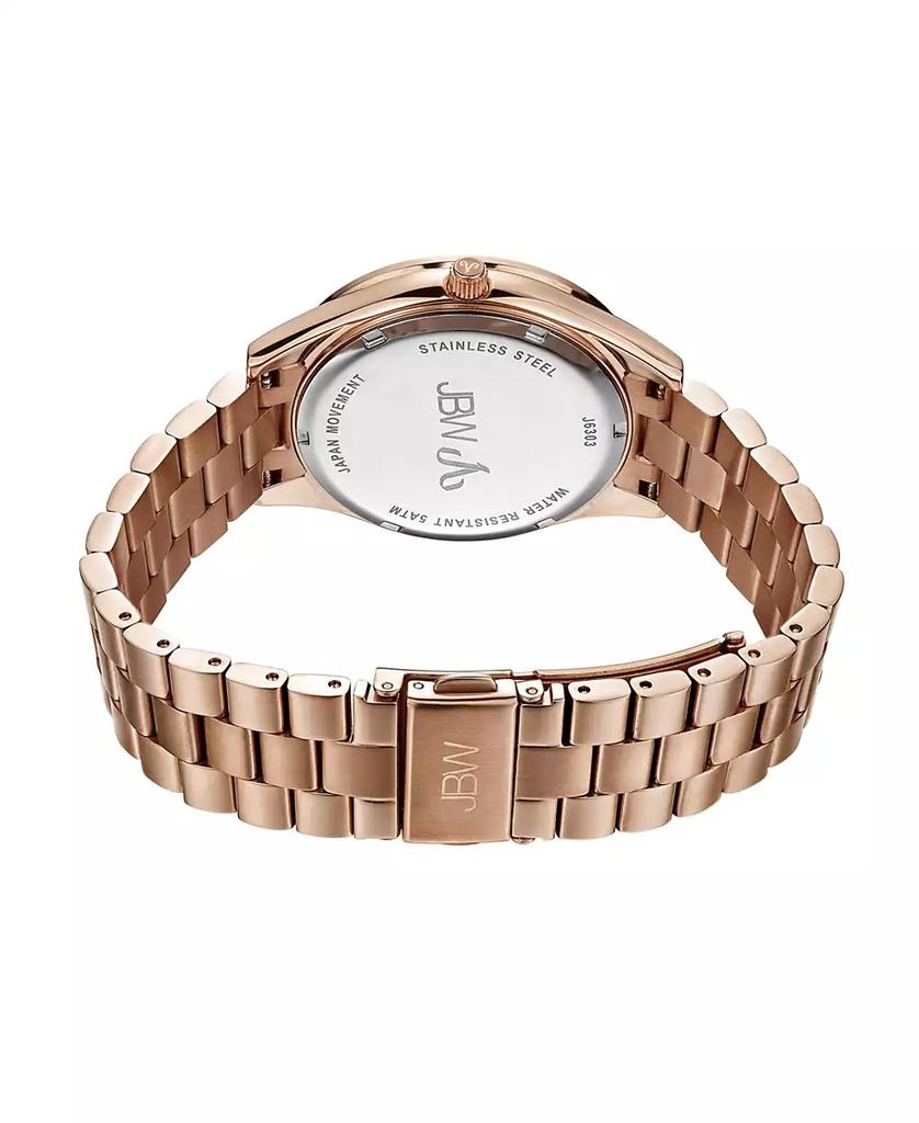 Jbw Women's Mondrian Diamond (1/6 ct.t.w.) 18K Rose Gold Plated Stainless Steel Watch