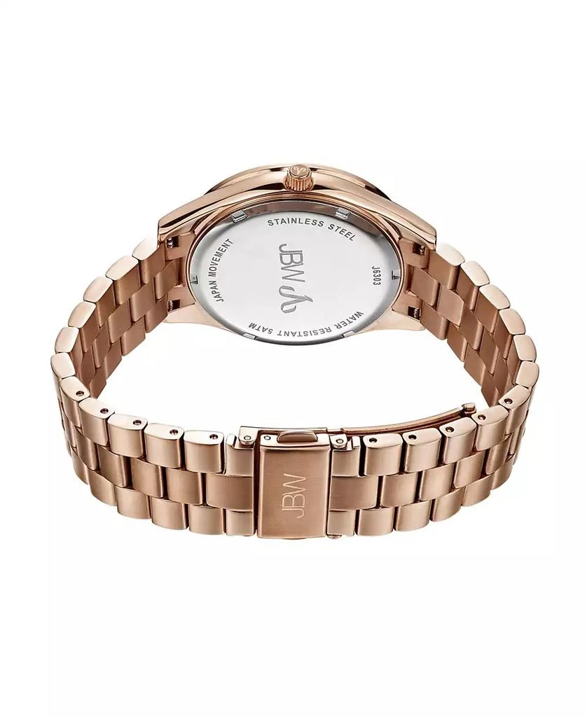 Jbw Women's Mondrian Diamond (1/6 ct.t.w.) 18K Rose Gold Plated Stainless Steel Watch 2
