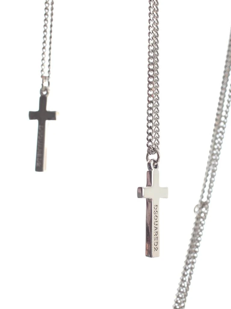 DSQUARED2 Dsquared2 Double Cross Pendant Necklace 2