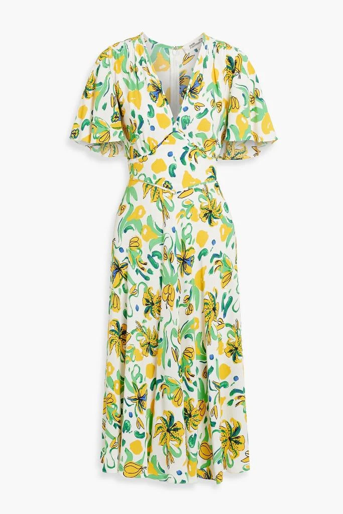 Diane von Furstenberg Vibeke printed crepe midi dress 1
