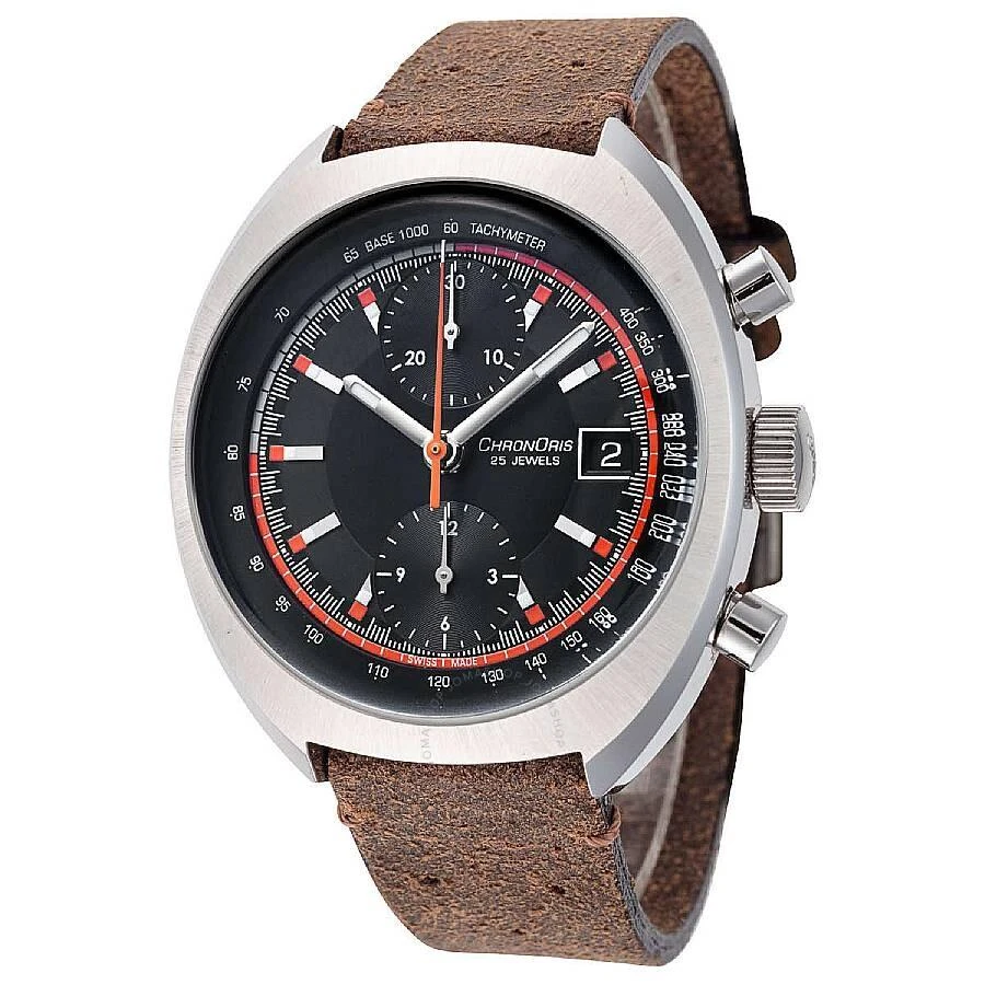 Oris Chronoris Limited Edition Chronograph Automatic Black Dial Watch 01 673 7739 4034-SET LS 1