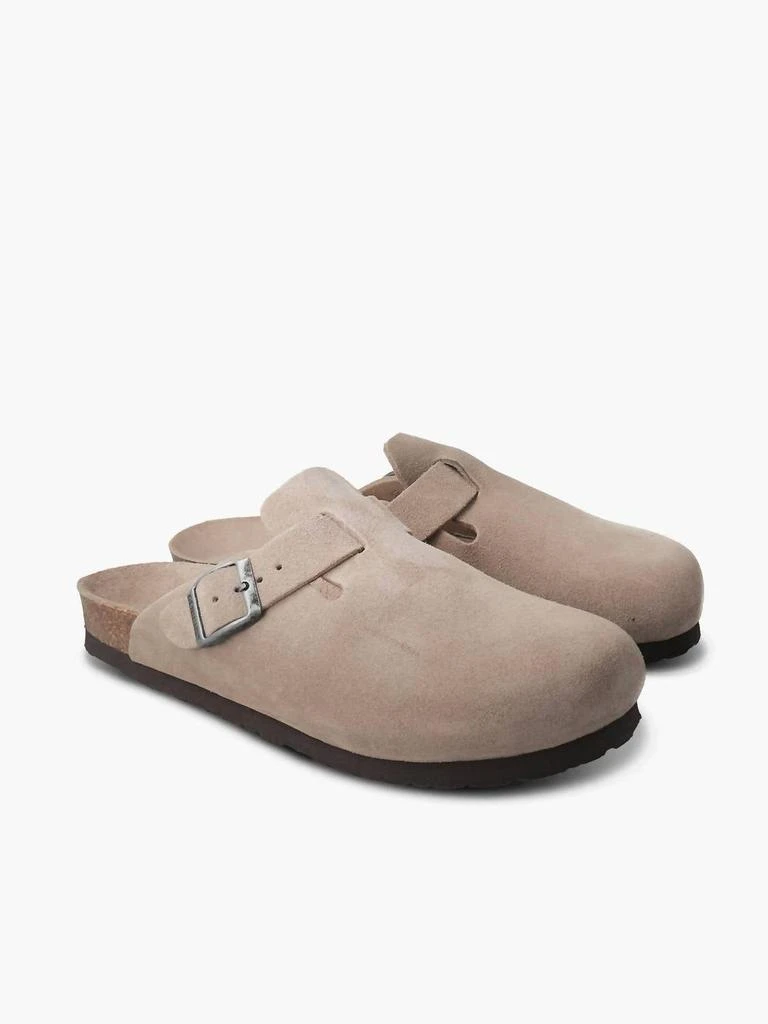 Genuins Riva Velour Sandals Unisex In Taupe 1