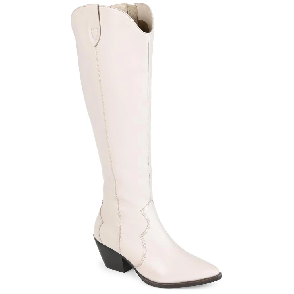JOURNEE Extra Wide Calf Women's Genuine Leather Tru Comfort Foam Pryse Boot 1