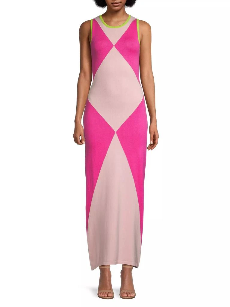Victor Glemaud Colorblock Knit Maxi Dress 3