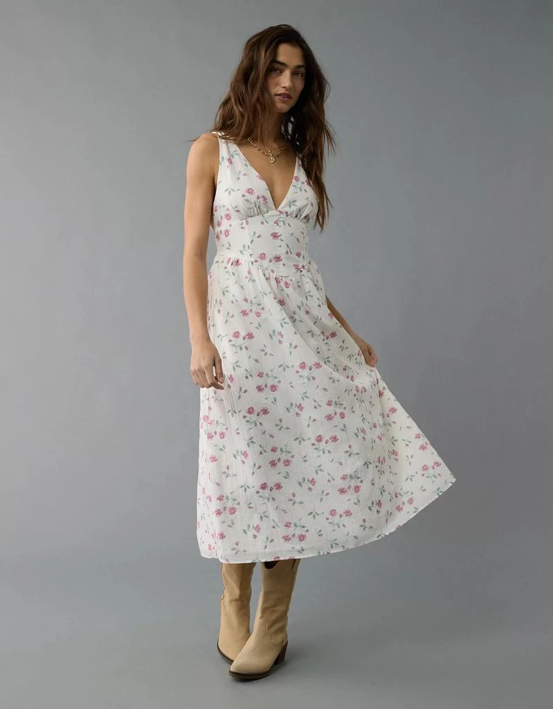 AE AE V-Neck Corset Midi Dress - Dresses & Skirts - BeyondStyle