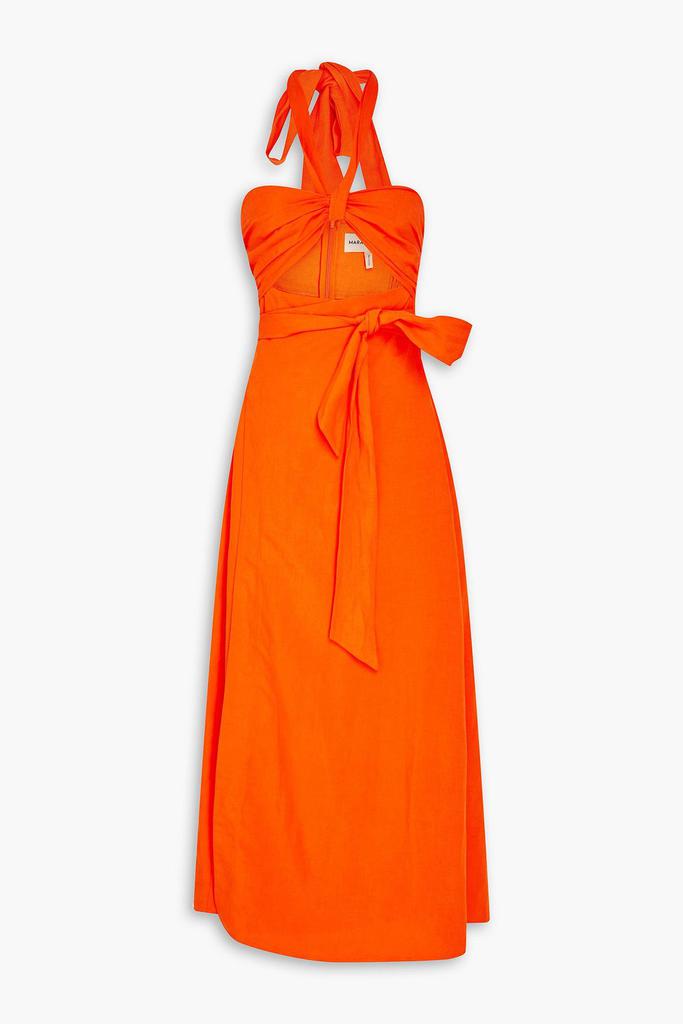 Mara Hoffman Paula cutout TENCEL™ and linen-blend midi dress