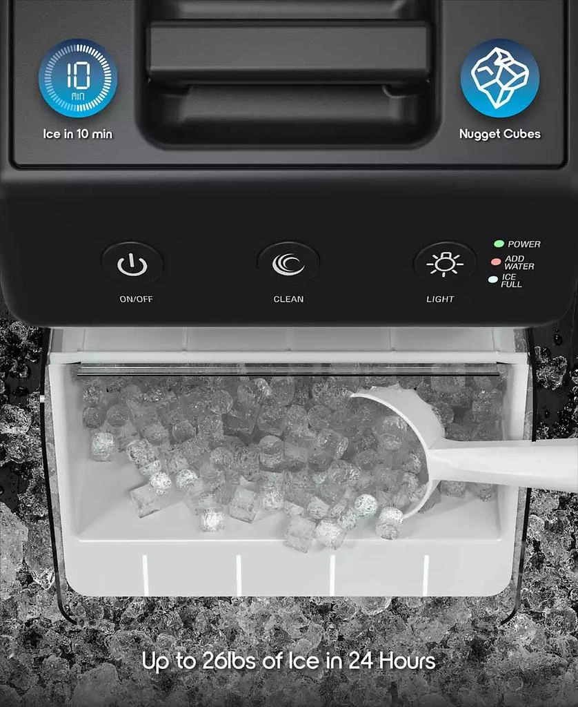 Tzumi ionchill QuickCube Nugget-Shaped Compact Countertop Ice Maker 6