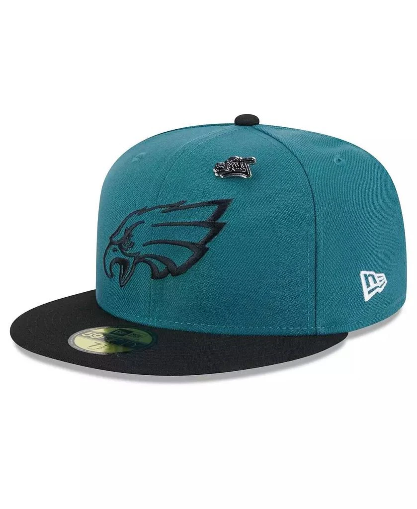 New Era Men's Midnight Green/Black Philadelphia Eagles 2024 Inspire Change 59FIFTY Fitted Hat 3
