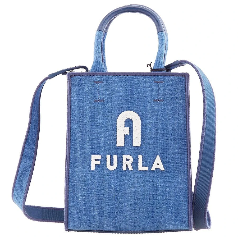 Furla Blu Jay Denim Opportunity Mini Tote Bag 1