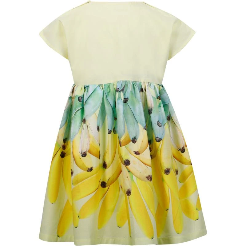 MOLO Mini bananas print dress in yellow 2
