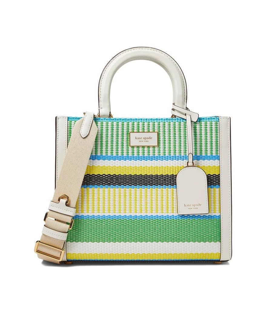 Kate Spade Manhattan Striped Woven Straw Small Tote 1