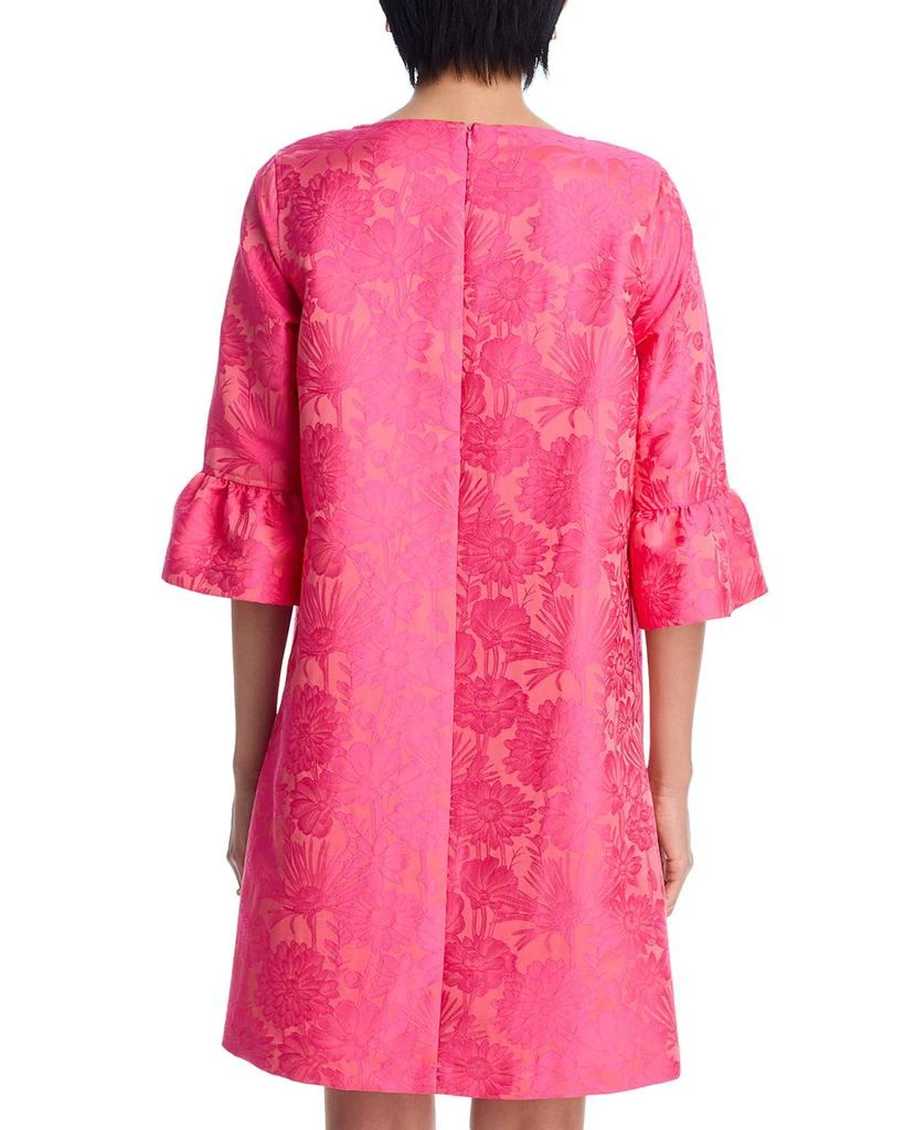 Caroline Rose Ruffle Sleeve Jacquard Dress 4