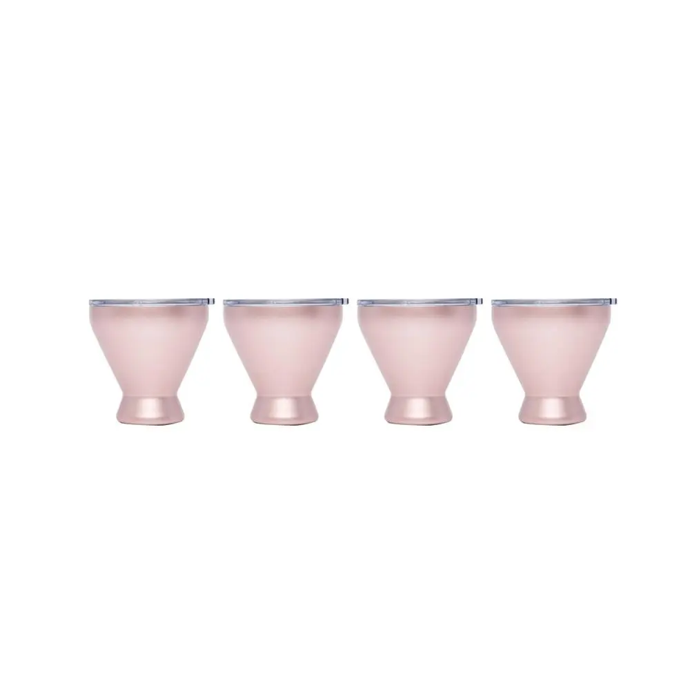 Cambridge 11 Oz Insulated Brushed Pink All Purpose Cocktail Tumblers, Set of 4