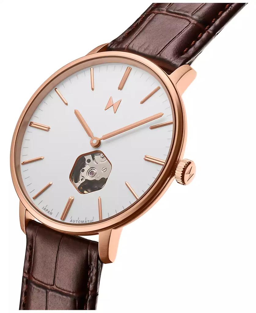 MVMT Men's Legacy Slim Automatic Brown Leather Watch 42mm