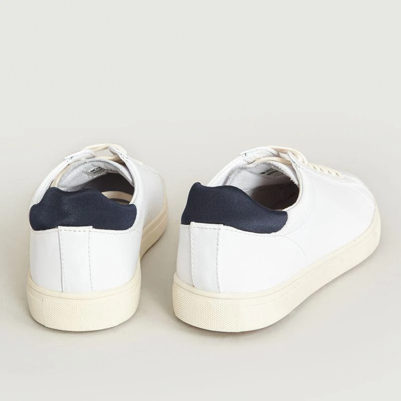 Clae Bradley Trainers White Leather Navy CLAE 5