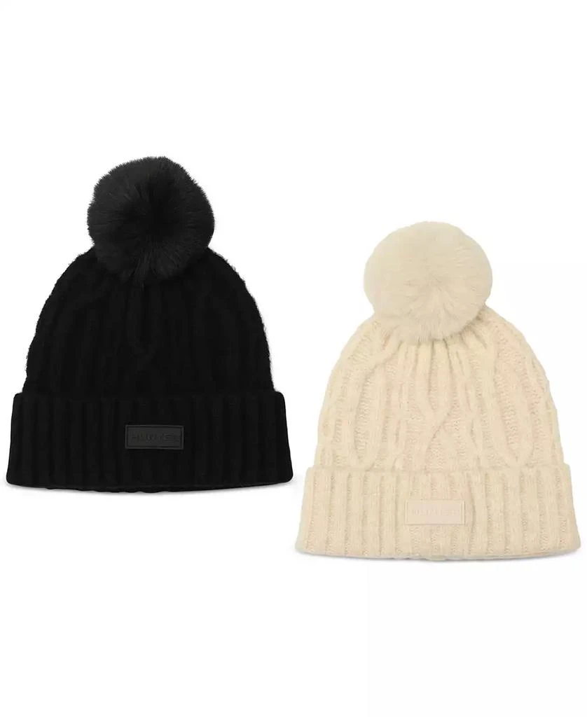 NWT Hunter Cable Knit Beanie with Faux Fur Pom Hunter Women main image 3